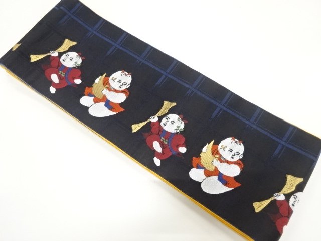 JAPANESE HANHABA OBI / WOVEN GOSHO DOLL